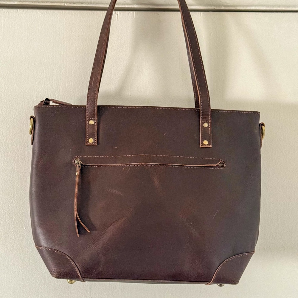 Elegant Brown Leather Tote Bag